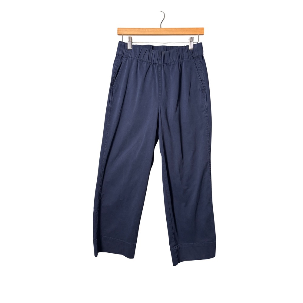 J.Crew Astrid Chino Pants S Navy Blue BH357 Pull On Twill Preppy Minimalist